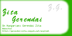 zita gerendai business card